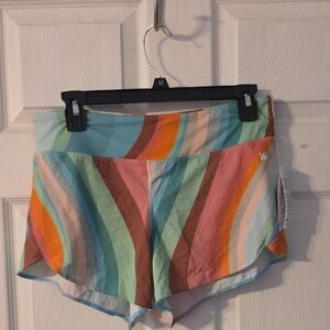 Colorful Striped Women Shorts